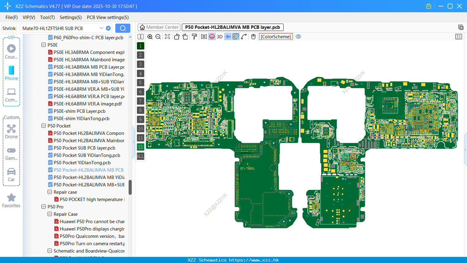 Huawei P50 Pocket-HL2BALIMVA MB PCB Layer